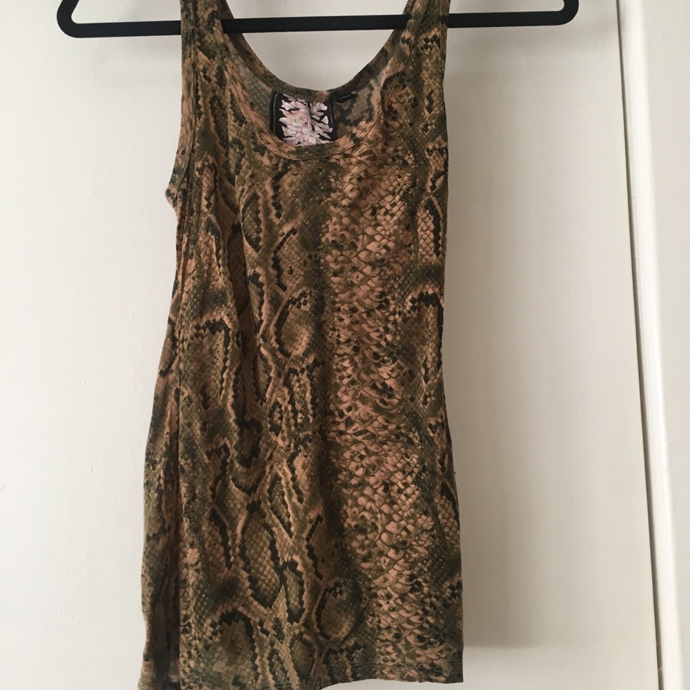 L.A.M.B. Snake Print Tank Top